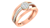 18K Gold & Diamond Ring For Women KRA10051